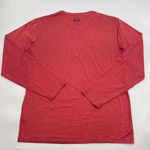 Vineyard Vines Performance Shirt Mens size S Oversized Heather Red Long Sleeve - Picture 4 of 6